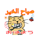 猫のリロ君だよ(アラビア語と日本語)（個別スタンプ：1）