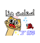 猫のリロ君だよ(アラビア語と日本語)（個別スタンプ：10）