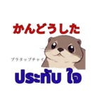 タイ語を使うカワウソ Otter (感情)（個別スタンプ：5）