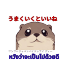 タイ語を使うカワウソ Otter (感情)（個別スタンプ：7）