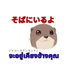 タイ語を使うカワウソ Otter (感情)（個別スタンプ：8）