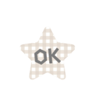 可愛い形の英語スタンプ（個別スタンプ：3）