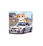GTカーの猫の冒険（個別スタンプ：1）