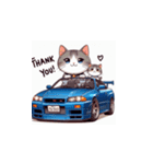 GTカーの猫の冒険（個別スタンプ：3）