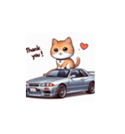 GTカーの猫の冒険（個別スタンプ：7）