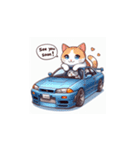 GTカーの猫の冒険（個別スタンプ：8）