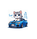GTカーの猫の冒険（個別スタンプ：10）