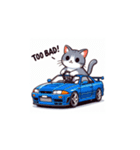 GTカーの猫の冒険（個別スタンプ：14）