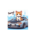 GTカーの猫の冒険（個別スタンプ：18）