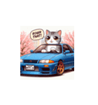 GTカーの猫の冒険（個別スタンプ：25）