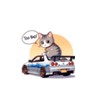 GTカーの猫の冒険（個別スタンプ：26）