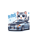 GTカーの猫の冒険（個別スタンプ：27）