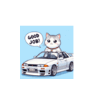 GTカーの猫の冒険（個別スタンプ：28）