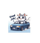 GTカーの猫の冒険（個別スタンプ：30）