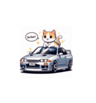 GTカーの猫の冒険（個別スタンプ：31）
