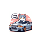 GTカーの猫の冒険（個別スタンプ：32）