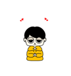 パーカー ぼくのスタンプ黒白（個別スタンプ：1）