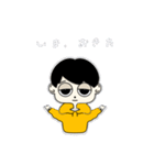 パーカー ぼくのスタンプ黒白（個別スタンプ：4）