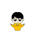 パーカー ぼくのスタンプ黒白（個別スタンプ：7）