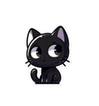 かわいい黒猫スタンプ！（個別スタンプ：1）