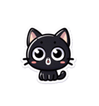 かわいい黒猫スタンプ！（個別スタンプ：6）