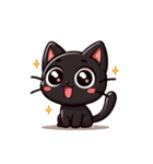かわいい黒猫スタンプ！（個別スタンプ：8）