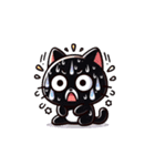 かわいい黒猫スタンプ！（個別スタンプ：10）