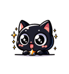 かわいい黒猫スタンプ！（個別スタンプ：15）