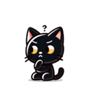 かわいい黒猫スタンプ！（個別スタンプ：27）