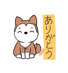 柴犬のシンプルなお返事スタンプ（個別スタンプ：5）