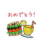 ライスバーガーとレモネード（個別スタンプ：4）