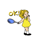 テニスガール＆ボーイ【フリースタンプ】（個別スタンプ：3）