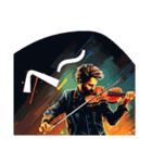 バイオリン男子 リアクション（個別スタンプ：9）