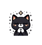 ピクセルで描く黒猫の日常（個別スタンプ：12）