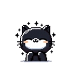 ピクセルで描く黒猫の日常（個別スタンプ：18）