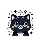 ピクセルで描く黒猫の日常（個別スタンプ：26）