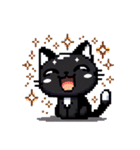 ピクセルで描く黒猫の日常（個別スタンプ：30）