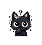 ピクセルで描く黒猫の日常（個別スタンプ：31）