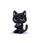 ピクセルで描く黒猫の日常（個別スタンプ：33）