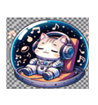 宇宙猫  KRA（個別スタンプ：14）