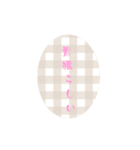 チェック柄Cuteスタンプ（個別スタンプ：8）