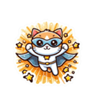 スーパーにゃんSticker(ネコ)Stic-(修正版)（個別スタンプ：22）