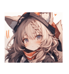 [かわいい]猫の女の子1（個別スタンプ：1）