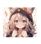 [かわいい]猫の女の子1（個別スタンプ：4）