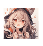 [かわいい]猫の女の子1（個別スタンプ：9）