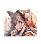 [かわいい]猫の女の子1（個別スタンプ：11）