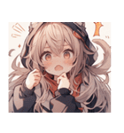 [かわいい]猫の女の子1（個別スタンプ：19）