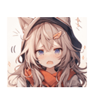 [かわいい]猫の女の子1（個別スタンプ：20）