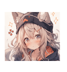 [かわいい]猫の女の子1（個別スタンプ：26）
