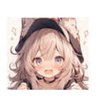 [かわいい]猫の女の子1（個別スタンプ：35）